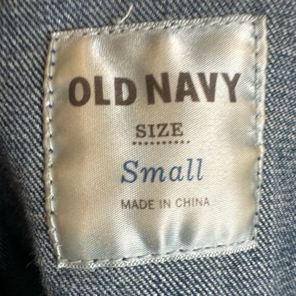 Old navy dark blue western flare denim jean jacket size small - Picture 7 of 8